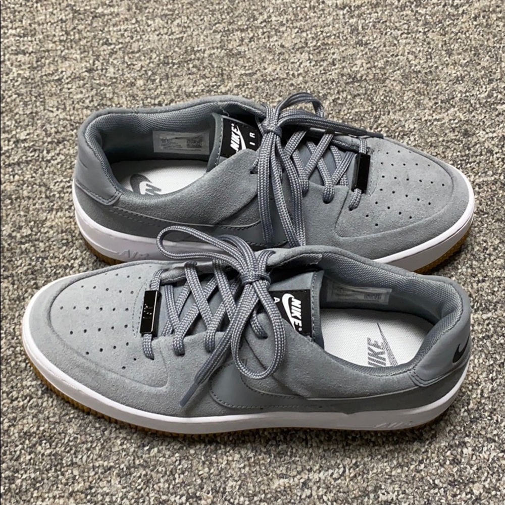 Nike Air Force 1 Sage Low. Size 7.5. Gray.